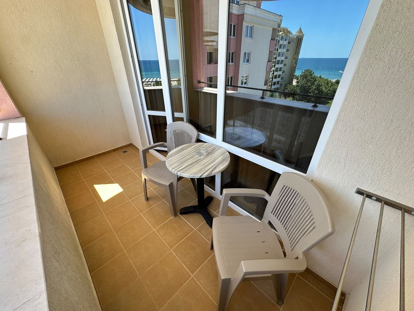 Apartment with an Impressive Sea Panorama on the First Line in Sunny Beach