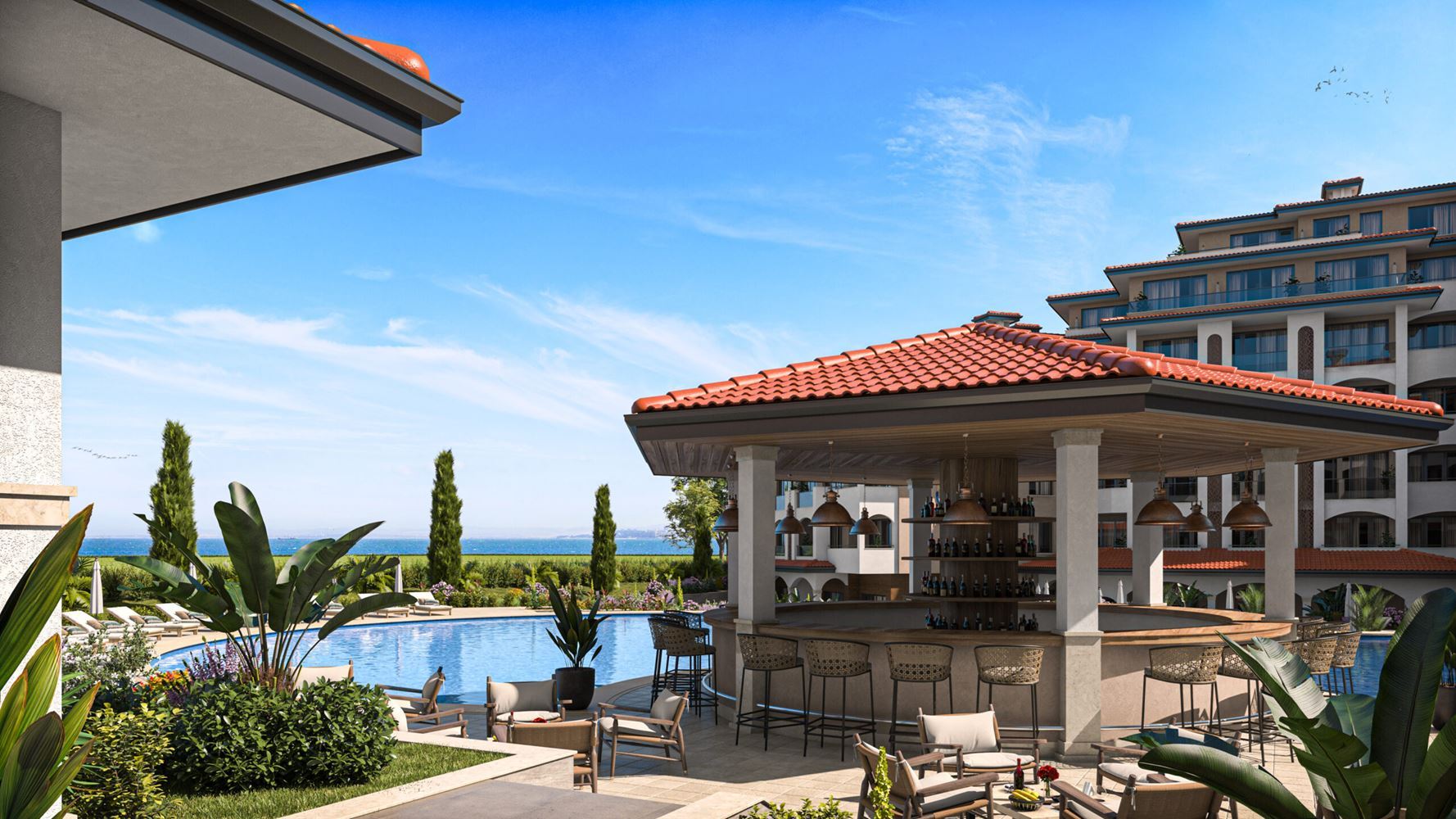 Luxury one-bedroom apartment just 50 m from the sea in a modern complex in Aheloy