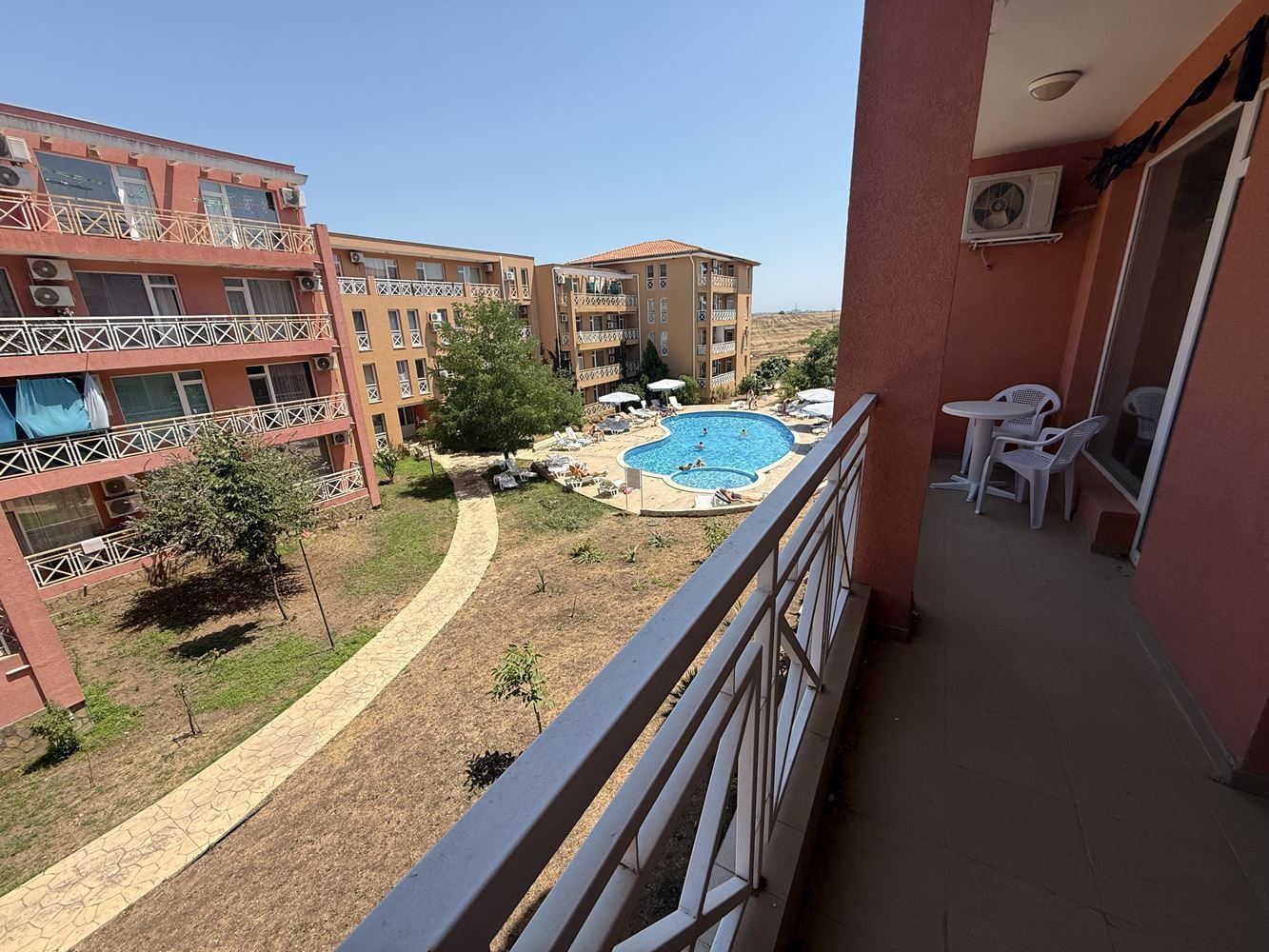 Furnished One-Bedroom Apartment with Pool View in Sunny Beach
