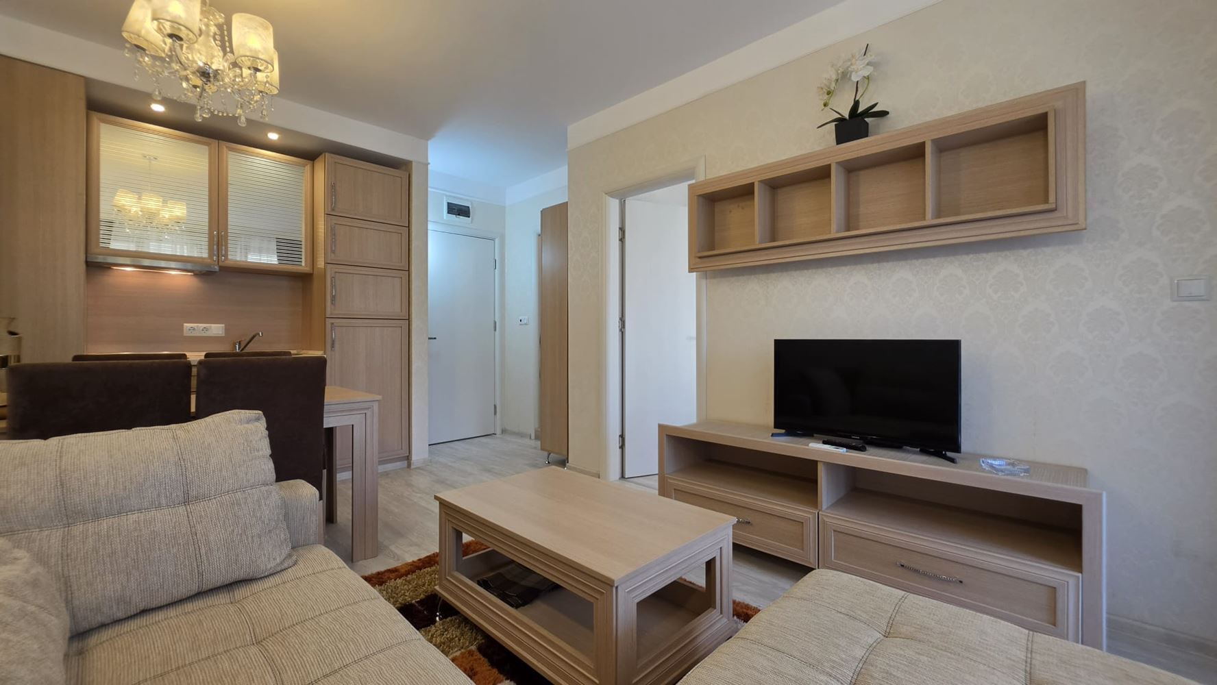Two-room apartment in Sunny Beach in an impressive complex with a peaceful resort atmosphere