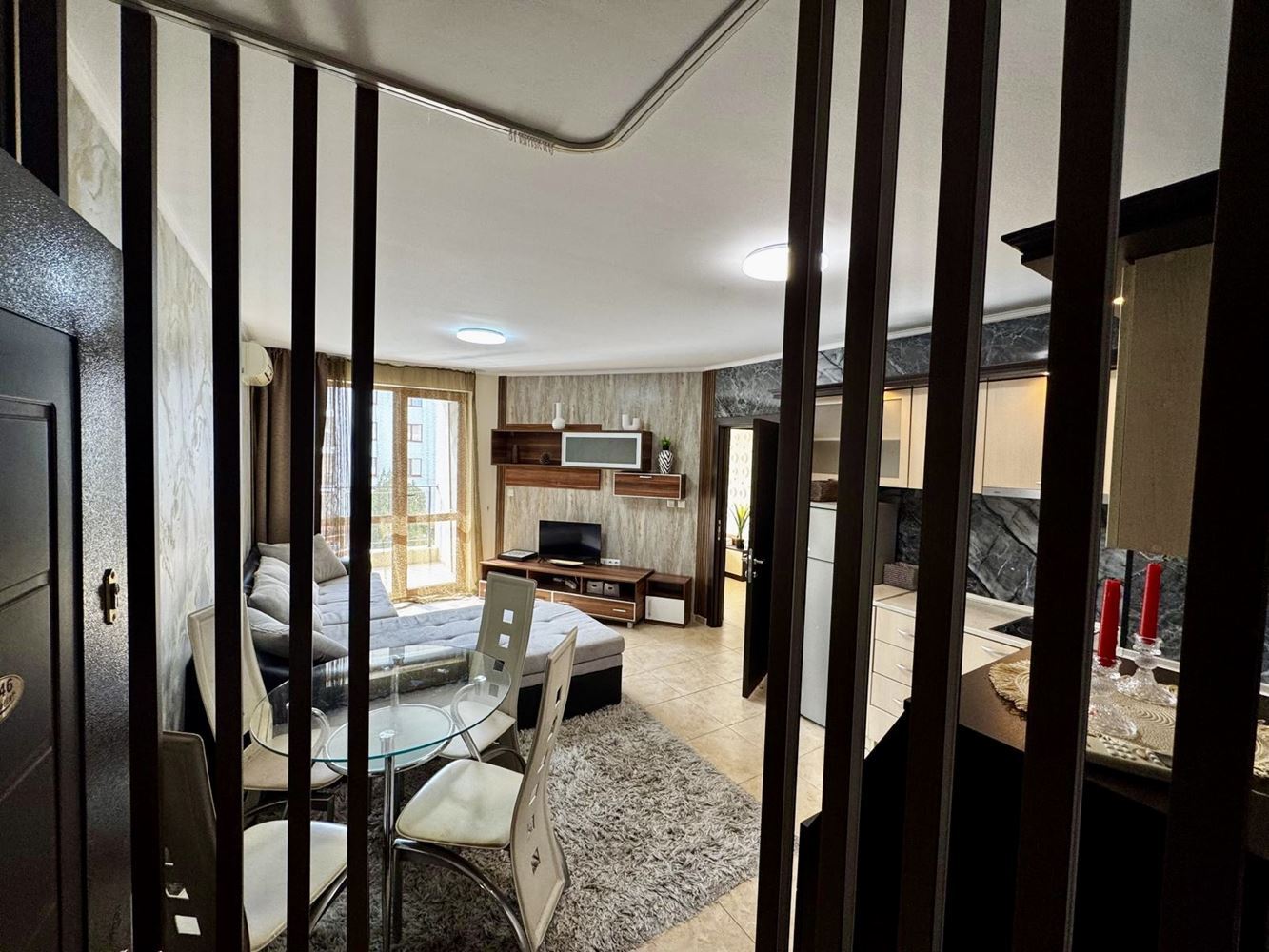 Spacious one-bedroom apartment with pool view in Nessebar