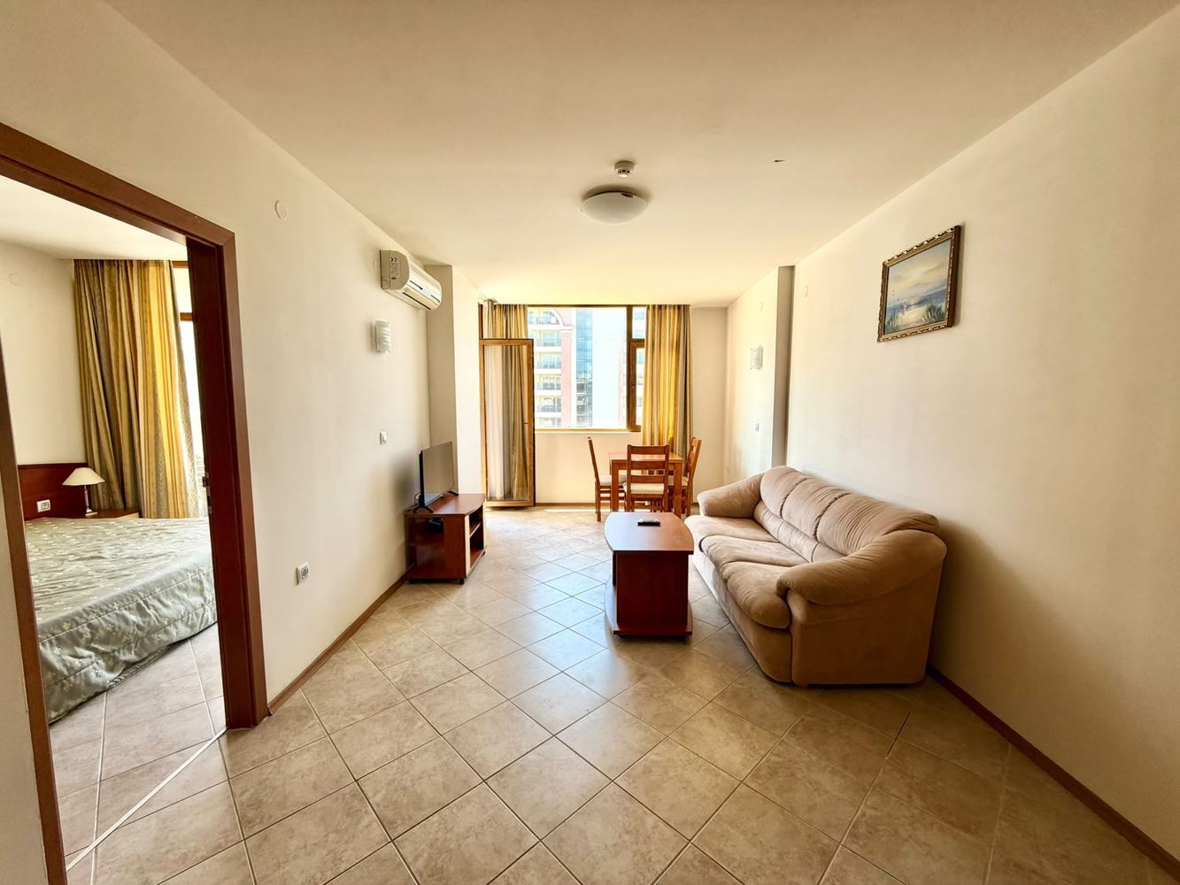 Spacious One-Bedroom Apartment with Sea View on the Second Line in Sunny Beach