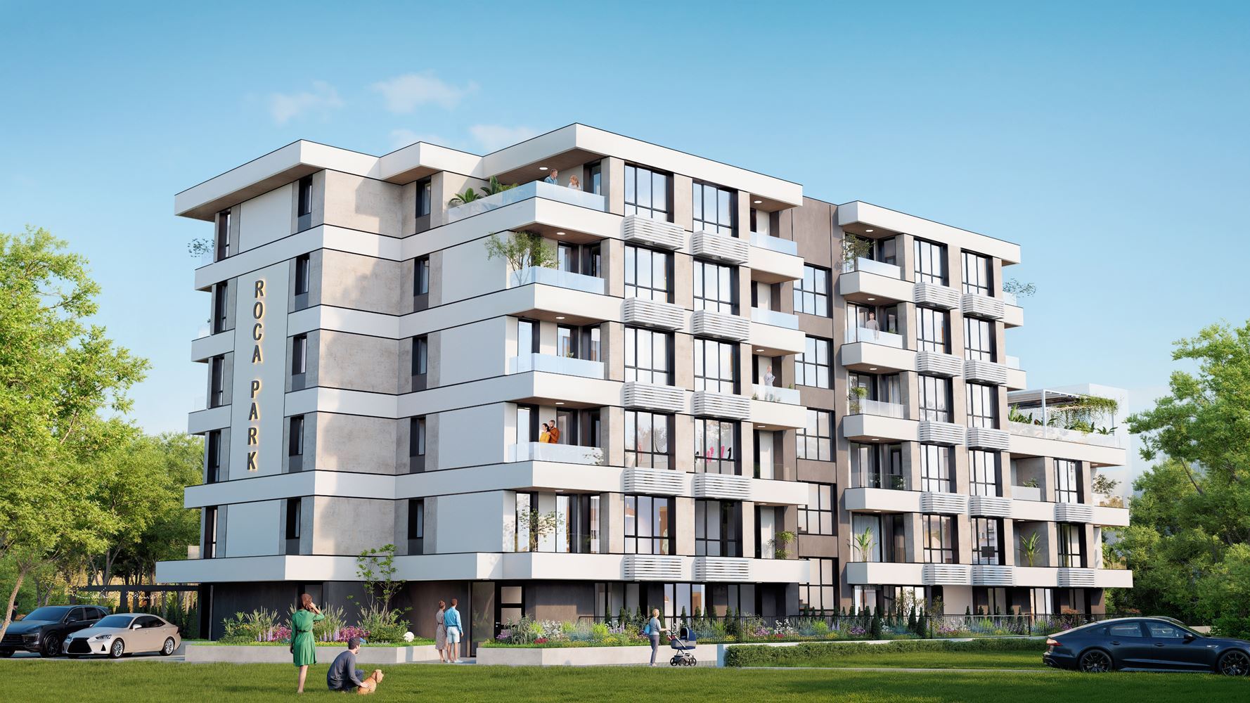 One-Bedroom Apartment with a Private Small Garden in a New Modern Complex in Sunny Beach