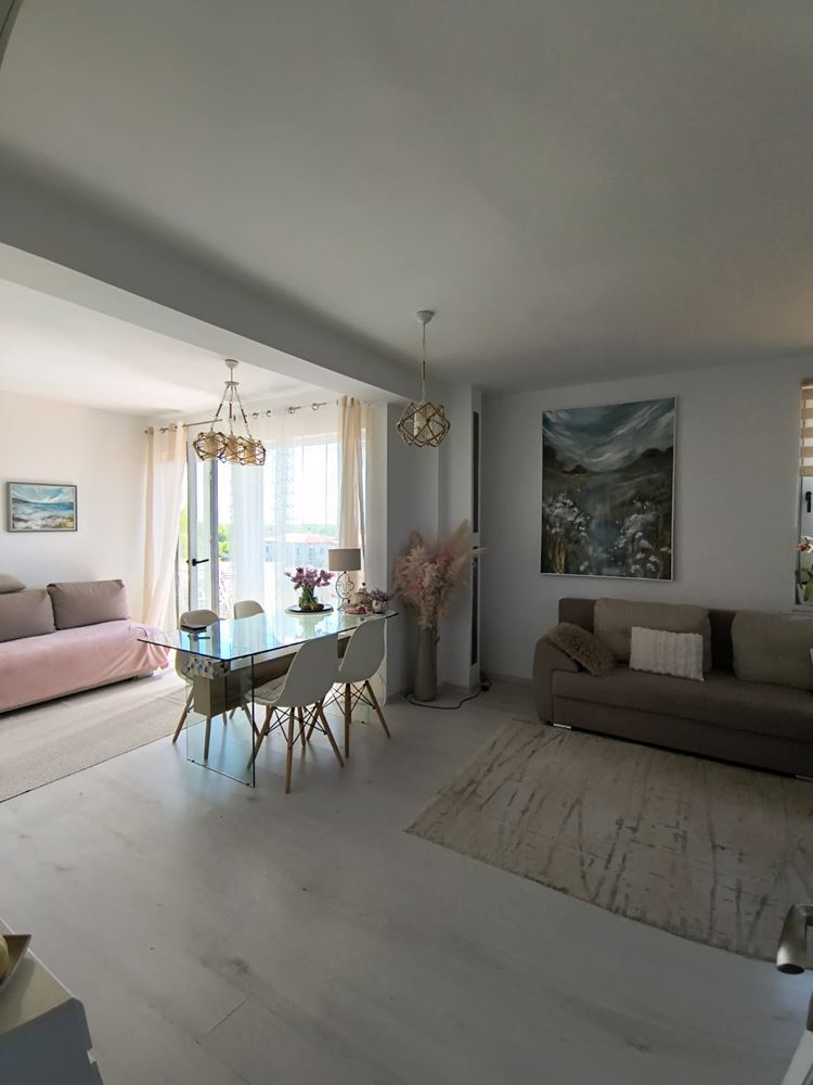 Renovated one-bedroom apartment with panoramic view in a modern complex near Sunny Beach