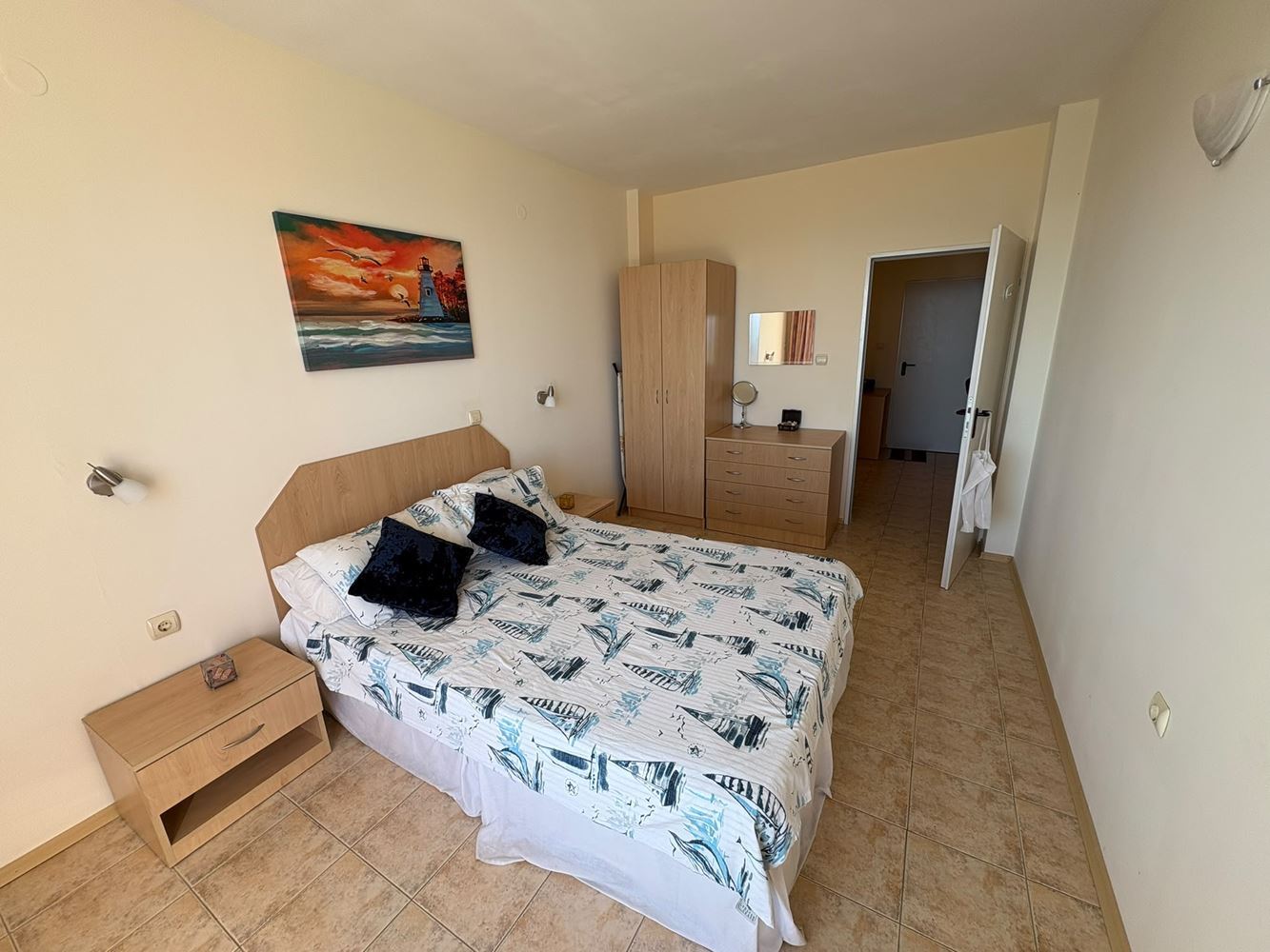 First Line in Sveti Vlas – Spacious One-Bedroom Apartment with Sea View