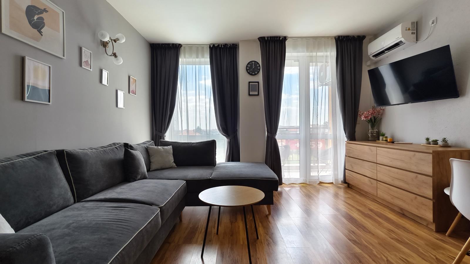 Spacious Modern Furnished Studio with a Separate Bedroom in a Complex in Aheloy – Ready to Move In