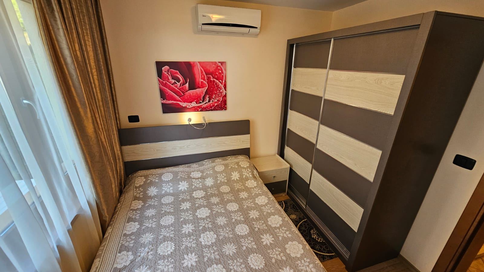 Cozy and stylishly furnished one-bedroom apartment with partial sea view