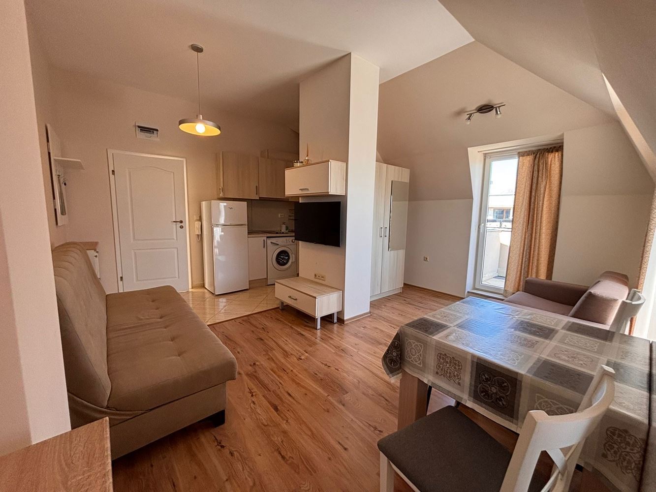 Elegant studio with a panoramic terrace in a luxury complex in Sunny Beach