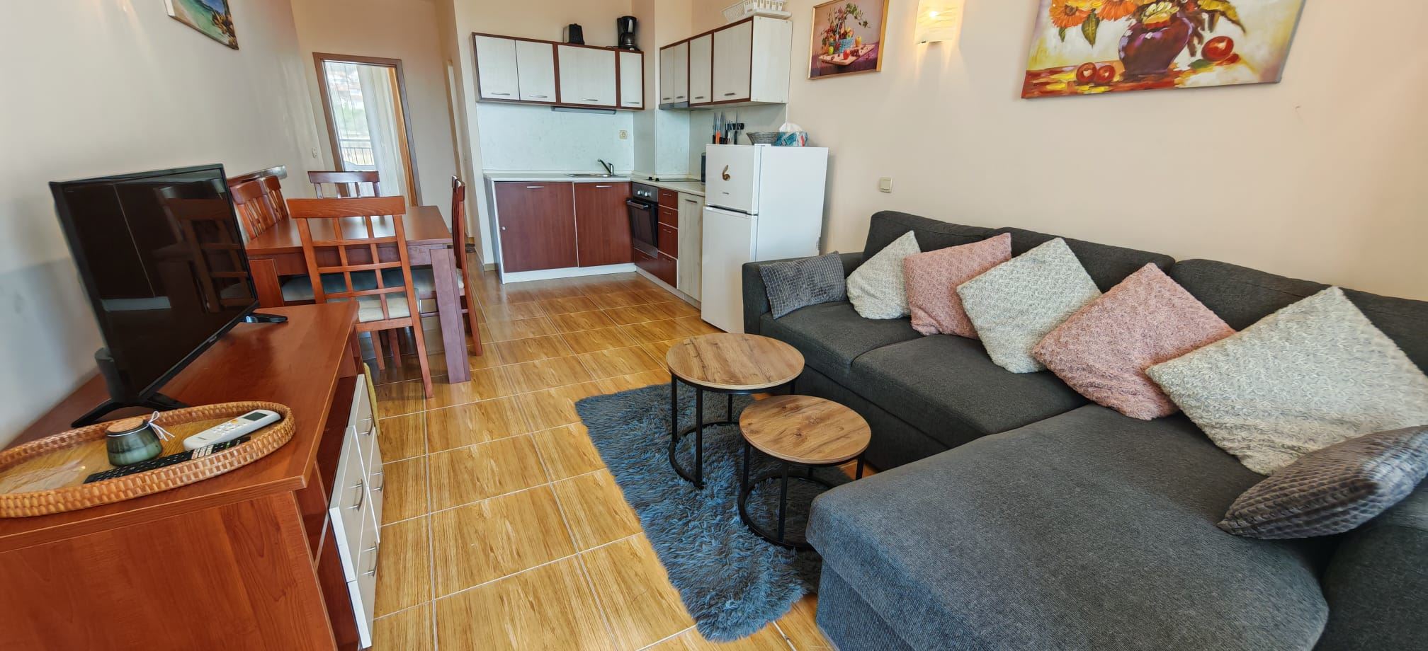 Panoramic sea and pool views – spacious apartment with two bedrooms in Sveti Vlas