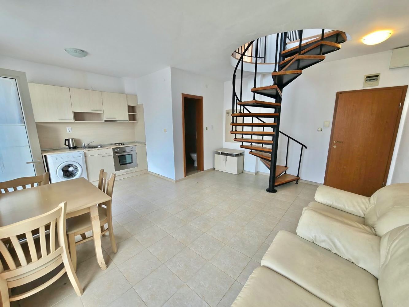 Spacious Two-Bedroom Duplex Apartment with Three Balconies in Sunny Beach – Act 16, Residential Electricity and Pool View