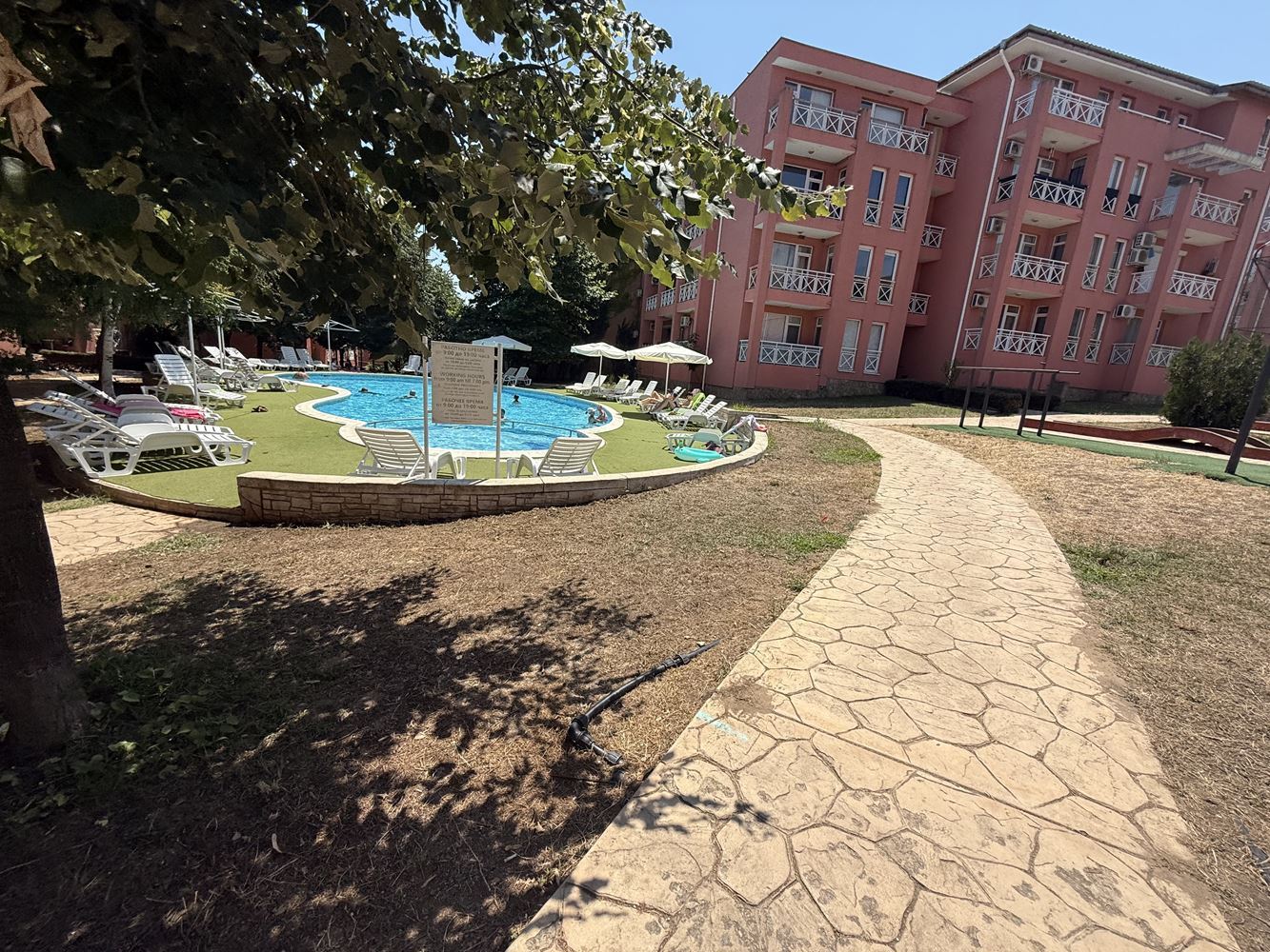 Furnished One-Bedroom Apartment with Pool View in Sunny Beach