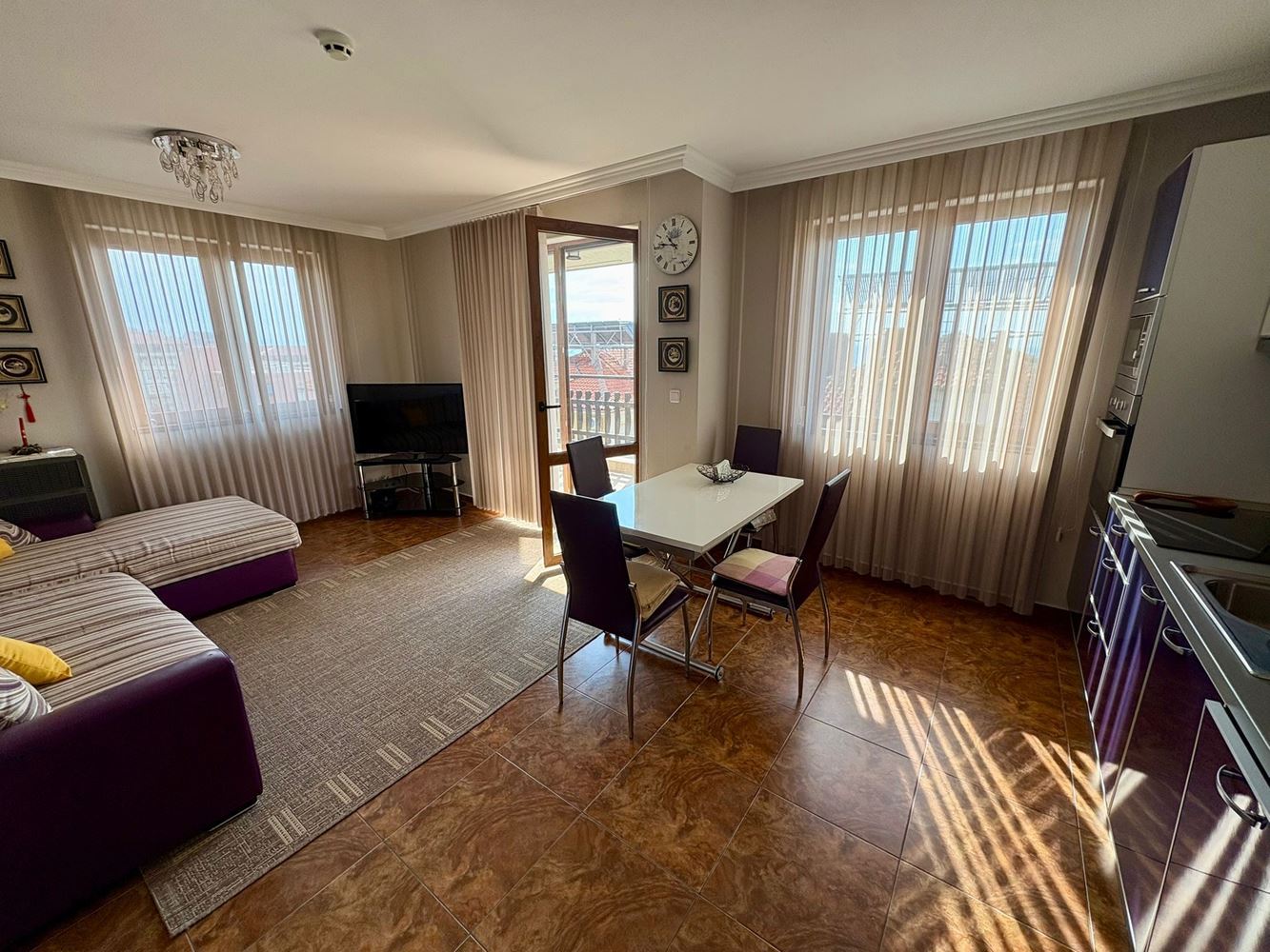 Three-room Apartment with Panoramic Sea View in Sveti Vlas – 200 m from the Beach