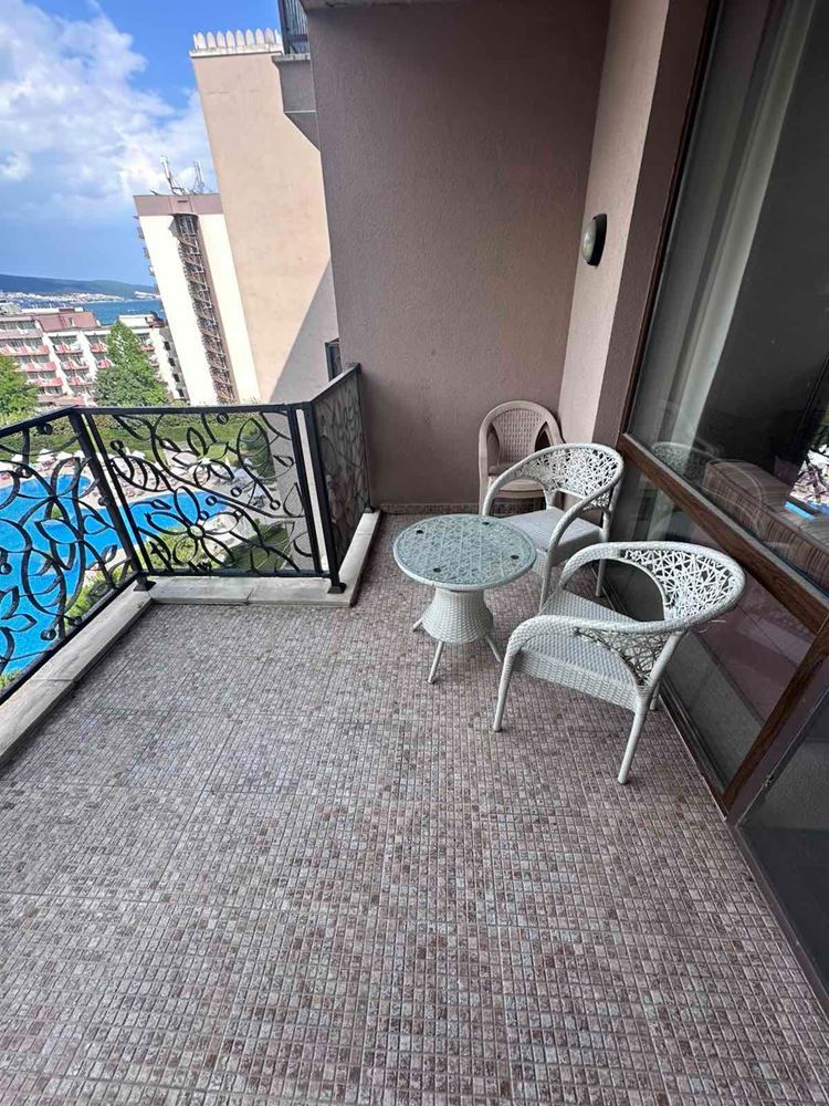 Luxury one-bedroom apartment with panoramic sea view in a prestigious complex in Sunny Beach