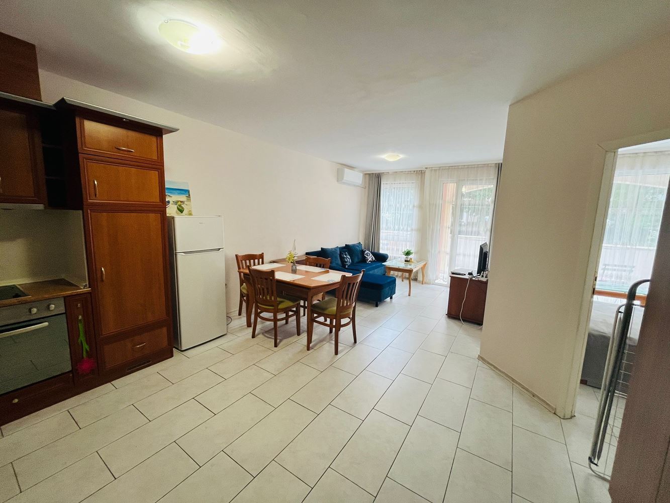 Excellent one-bedroom apartment in the heart of Nessebar with a large terrace and beautiful view