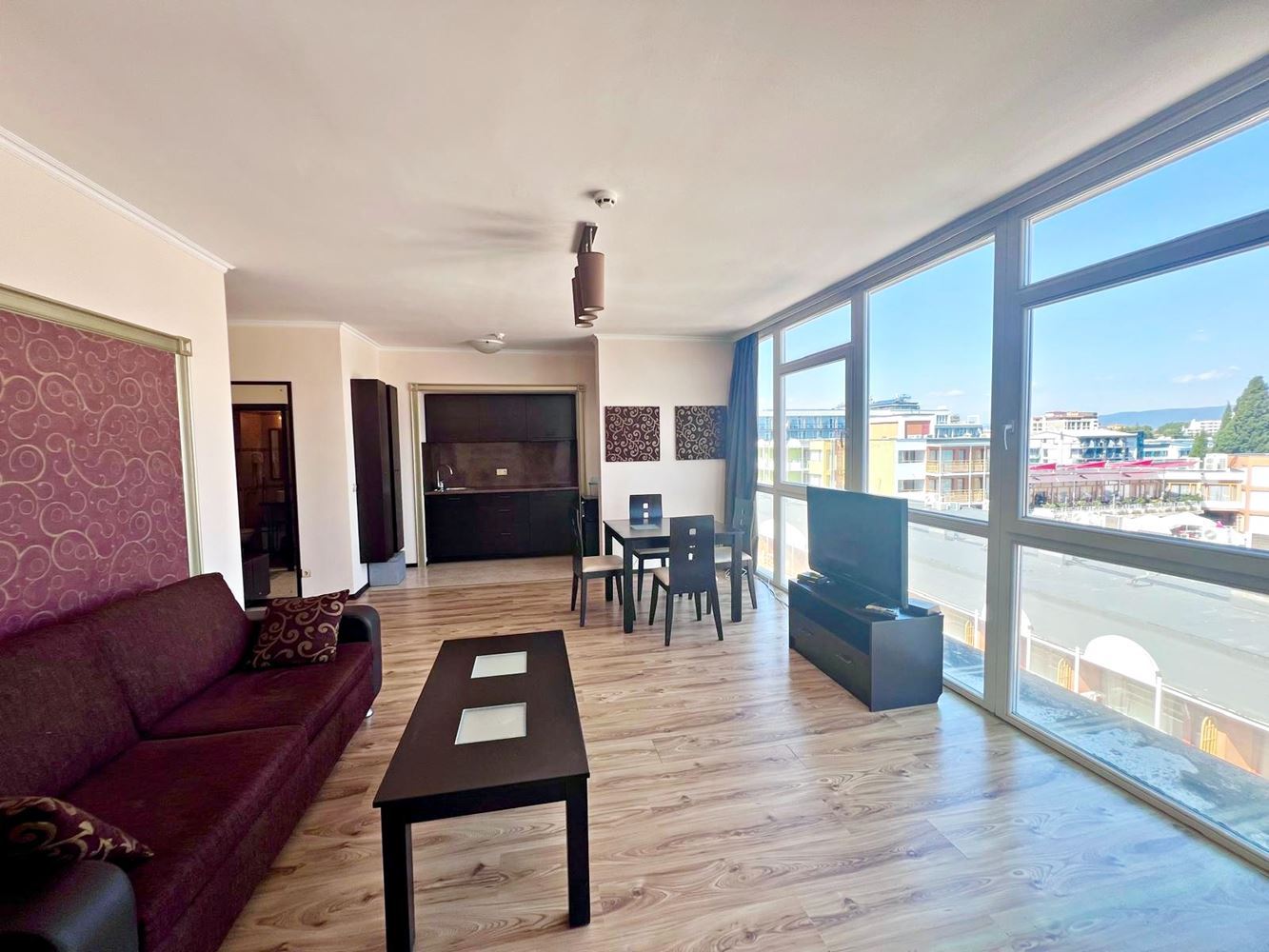 One-Bedroom Apartment with Panoramic Sea View on the First Line – Spacious Apartment in Sunny Beach