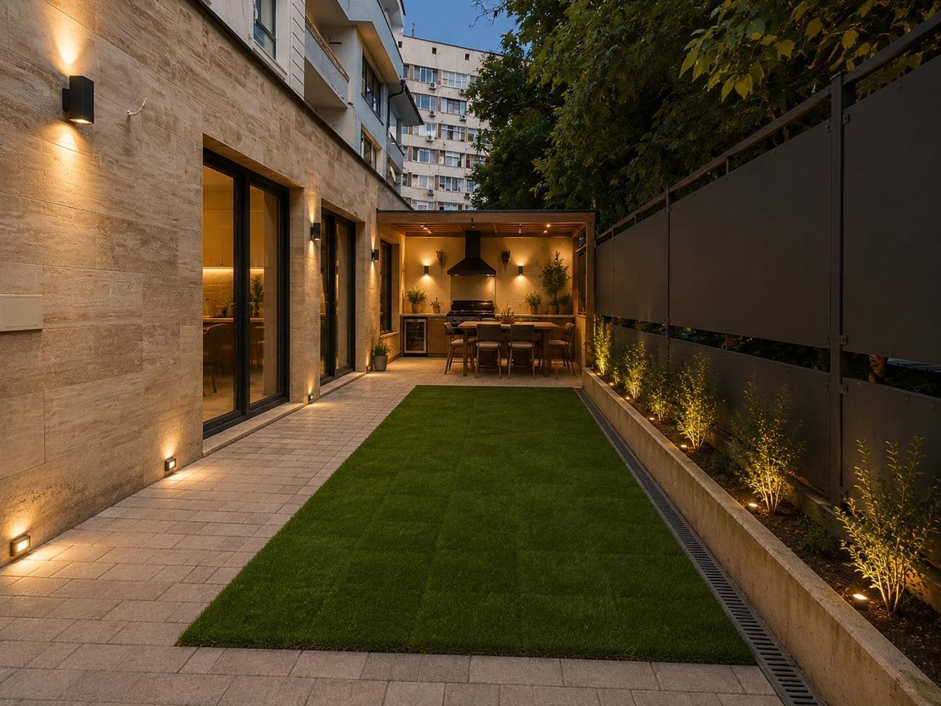 Two-bedroom apartment with private garden and two parking spaces in a new luxury building in the heart of Burgas