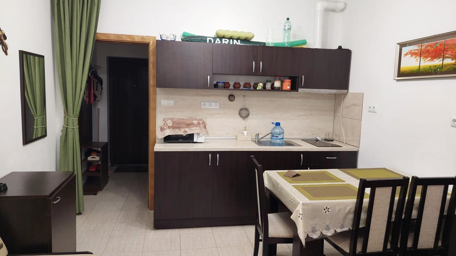 Furnished studio in the Old Town of Pomorie – 100 m from the sea, with a large glazed balcony and excellent location