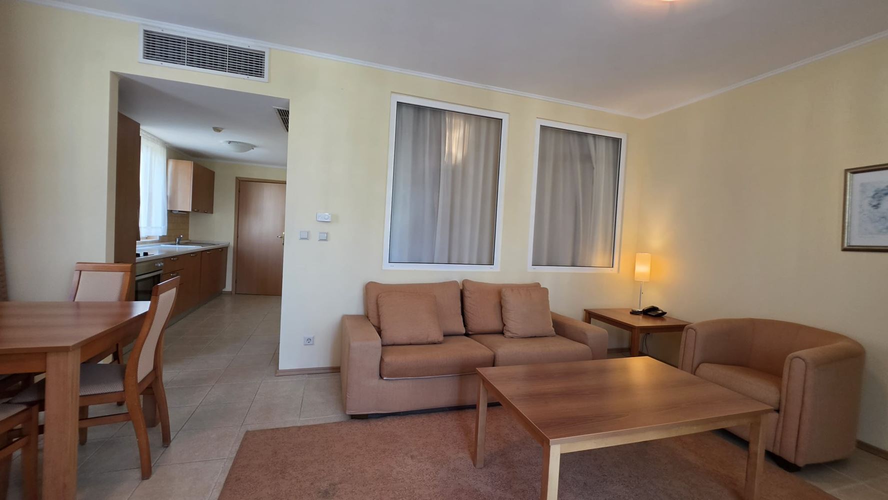 Spacious One-Bedroom Apartment on the First Line by the Sea in Pomorie