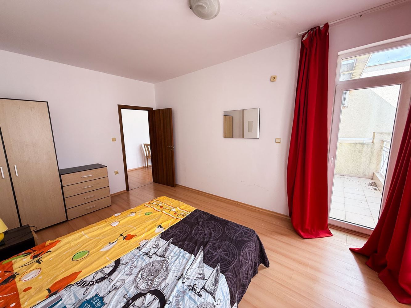 Three-room Apartment with Pool View in a Well-Maintained Complex near Sunny Beach