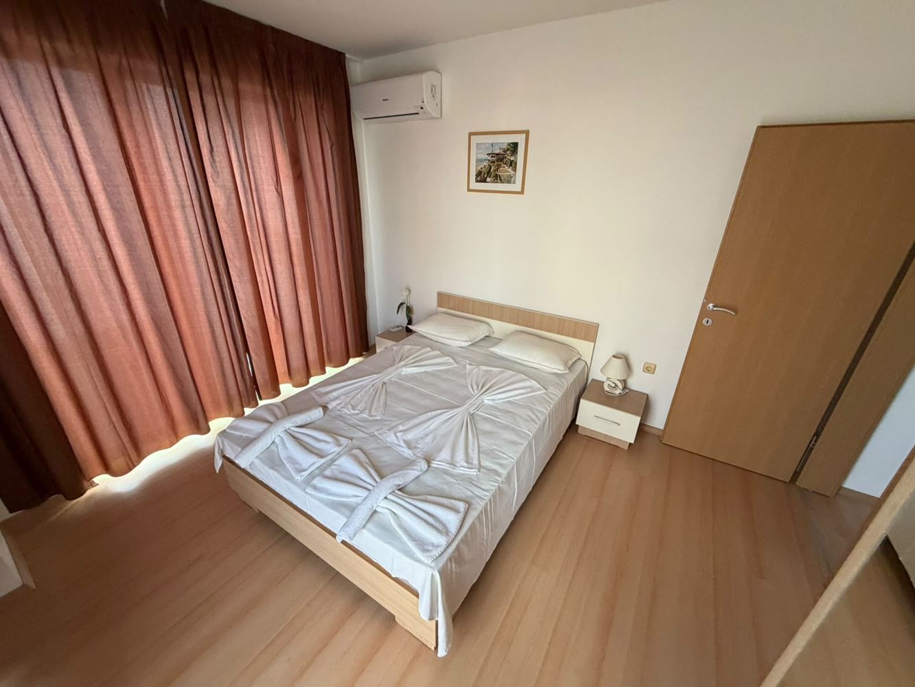 Spacious two-bedroom apartment with sea and mountain views in a beautiful gated complex near the sea