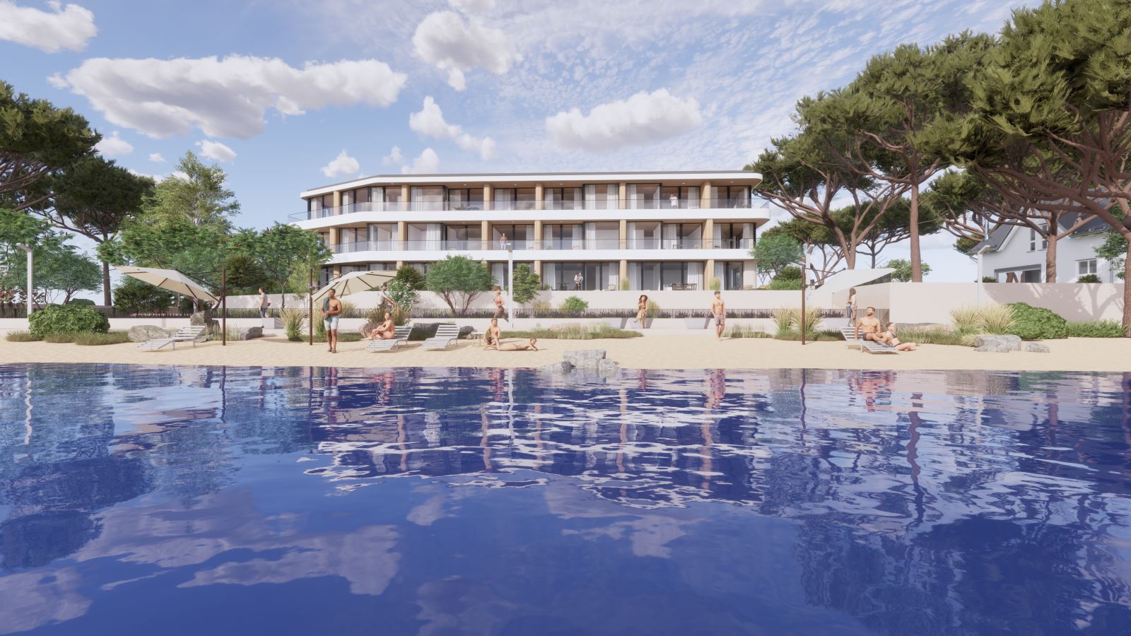 Two-bedroom apartment on the top floor with sea panorama on the first line in Kraimorie, Burgas