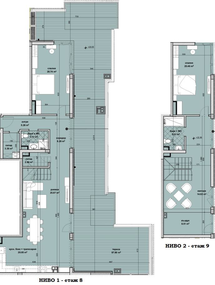 Exclusive duplex apartment with 2 bedrooms and a panoramic terrace in a new building in Slaveykov residential area – space, luxury, and prestige in Burgas