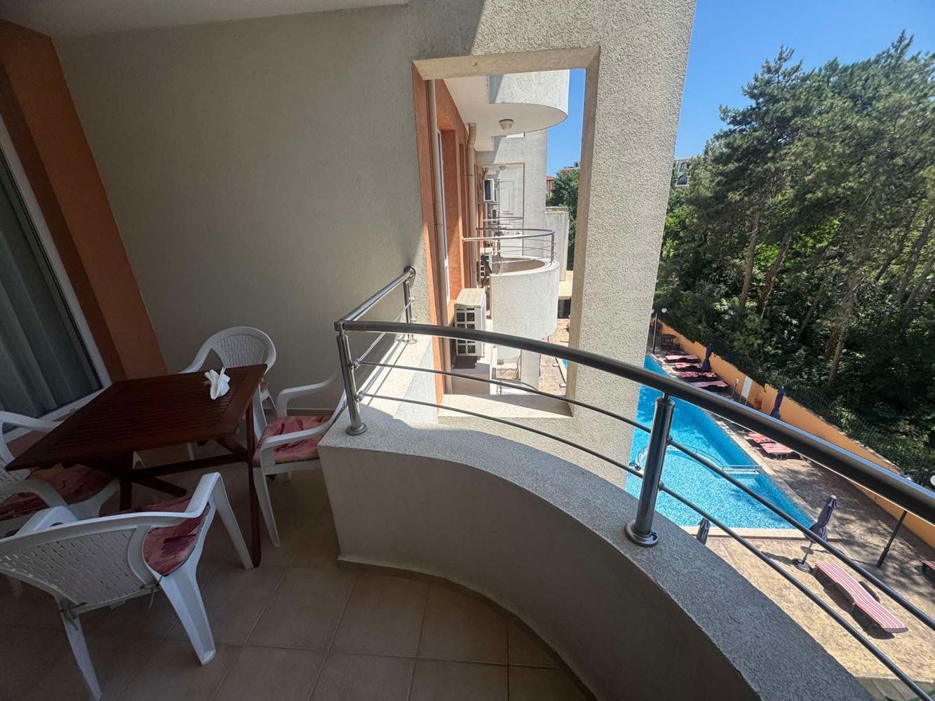 South-Facing Apartment with Two Bedrooms and Underground Parking Space 200 m from the Sea in Pomorie