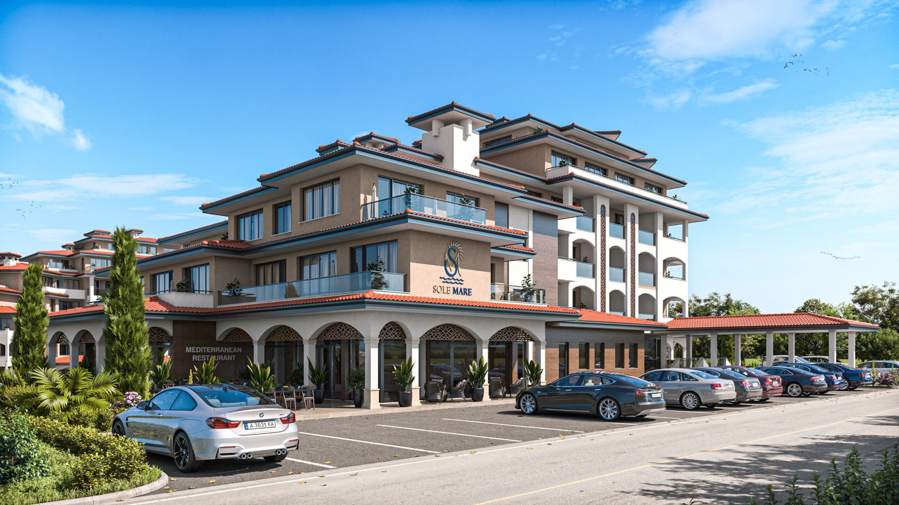 Luxury one-bedroom apartment just 50 m from the sea in a modern complex in Aheloy