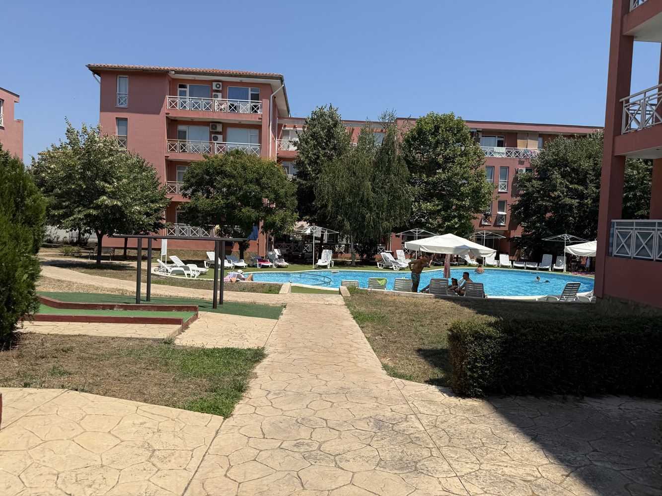Furnished One-Bedroom Apartment with Pool View in Sunny Beach