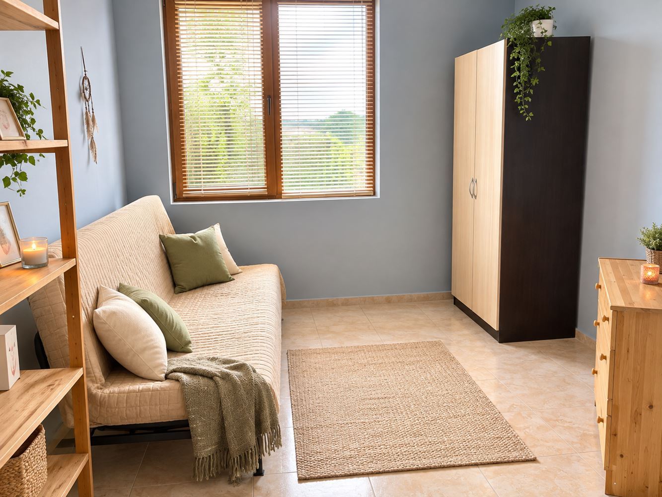 Spacious apartment with two bedrooms and views of nature in Nessebar