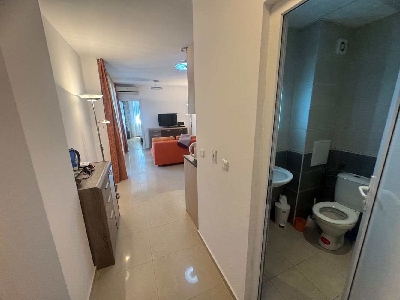 South-Facing Apartment with Two Bedrooms and Underground Parking Space 200 m from the Sea in Pomorie