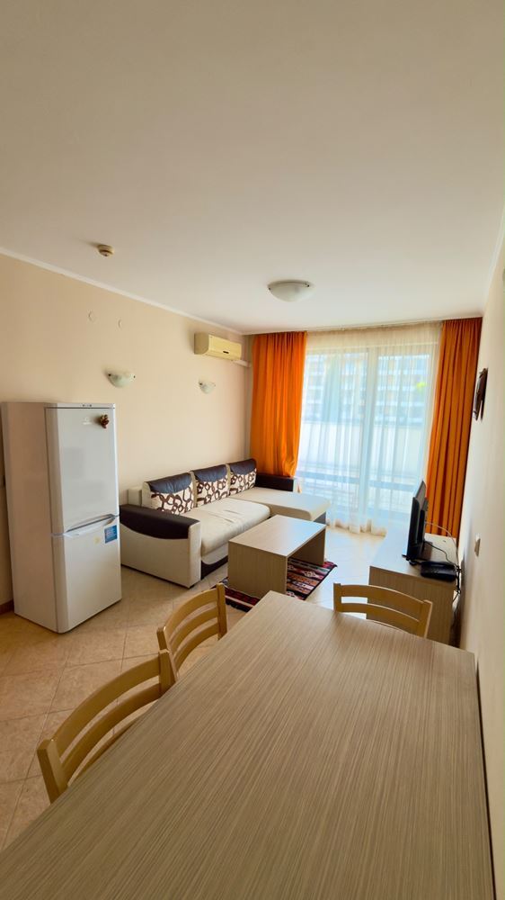 Spacious One-Bedroom Apartment with a Large Terrace and Pool View in Sunny Beach