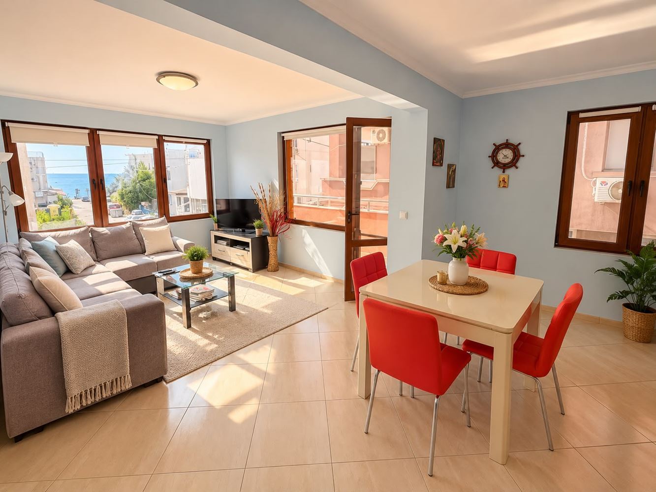 Spacious Three-Bedroom Apartment 100 m from the Sea in Ravda – No Maintenance Fee
