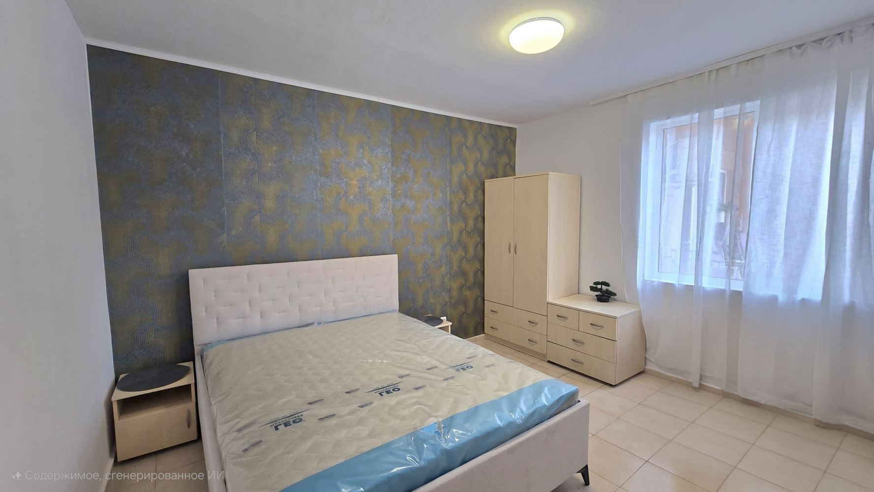Three-room apartment with southern exposure and pool view in Sunny Beach