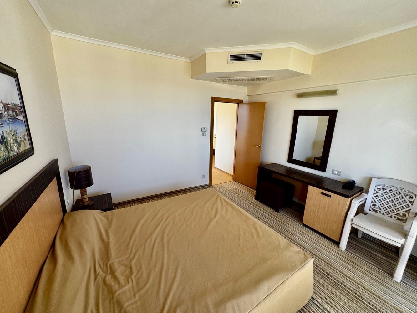 Spacious one-bedroom apartment with a large terrace and panoramic sea view