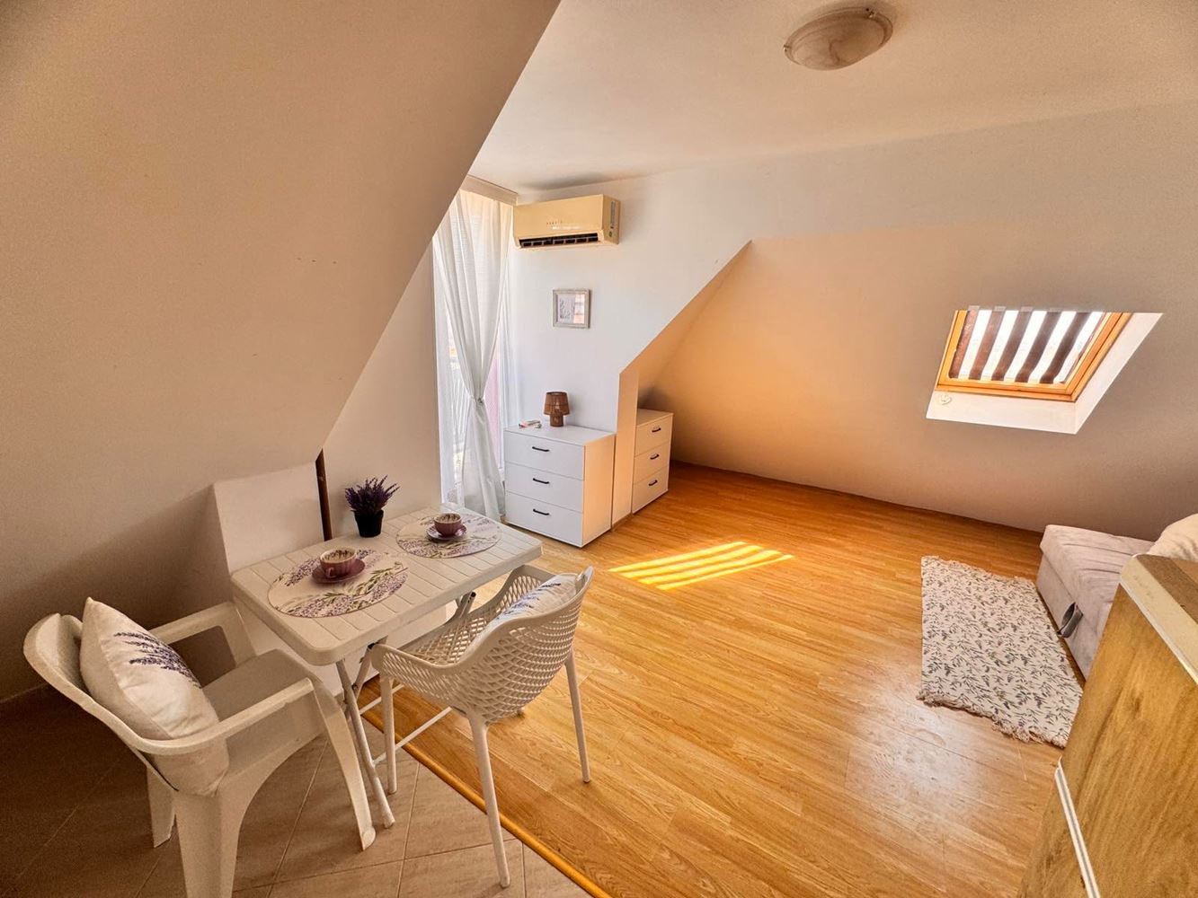Stylish Studio with Panoramic Terrace in Pomorie – Low Maintenance Fee, Southern Exposure, and Excellent Location Near the Sea