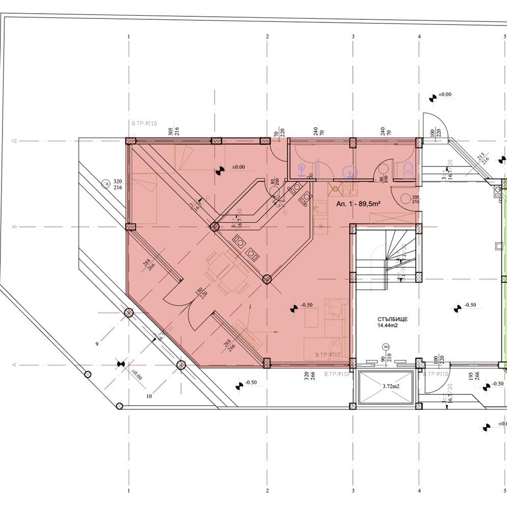 Spacious one-bedroom apartment in a quiet and attractive location in Ravda