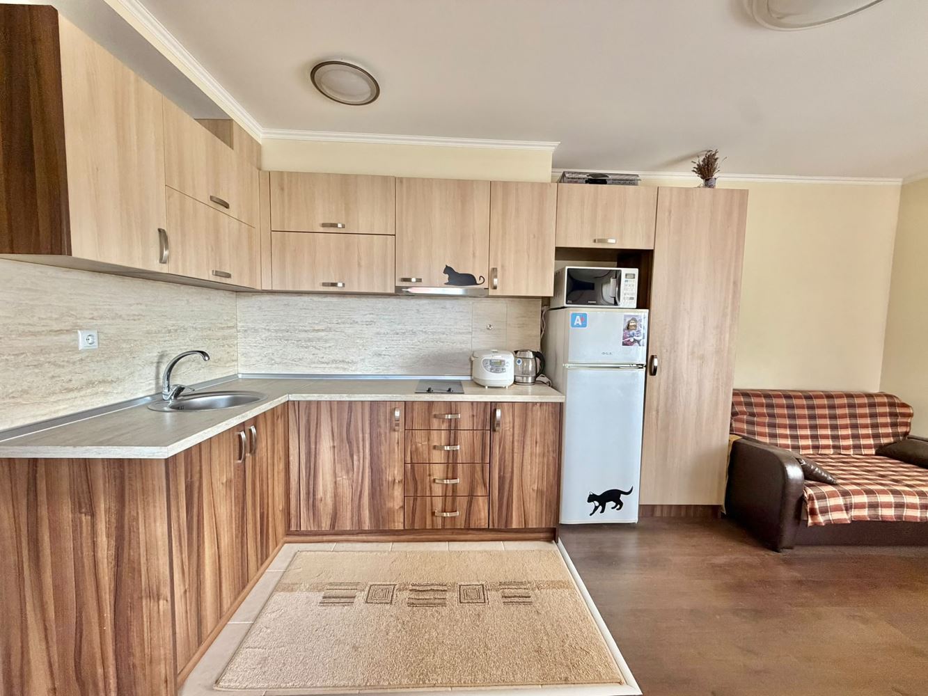One-bedroom apartment with sea view and low maintenance fee in Ravda