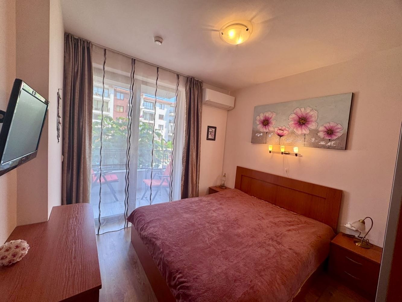 Comfortable One-Bedroom Apartment with a Spacious Terrace and Pool View in a Luxury Complex in Nessebar