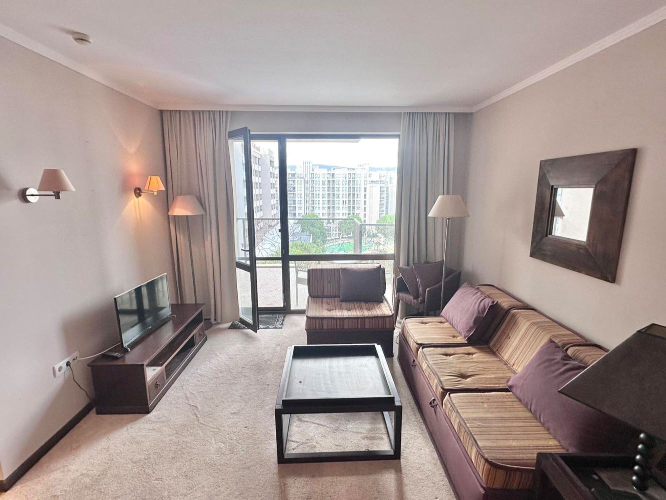 Luxury one-bedroom apartment with panoramic sea view in a prestigious complex in Sunny Beach