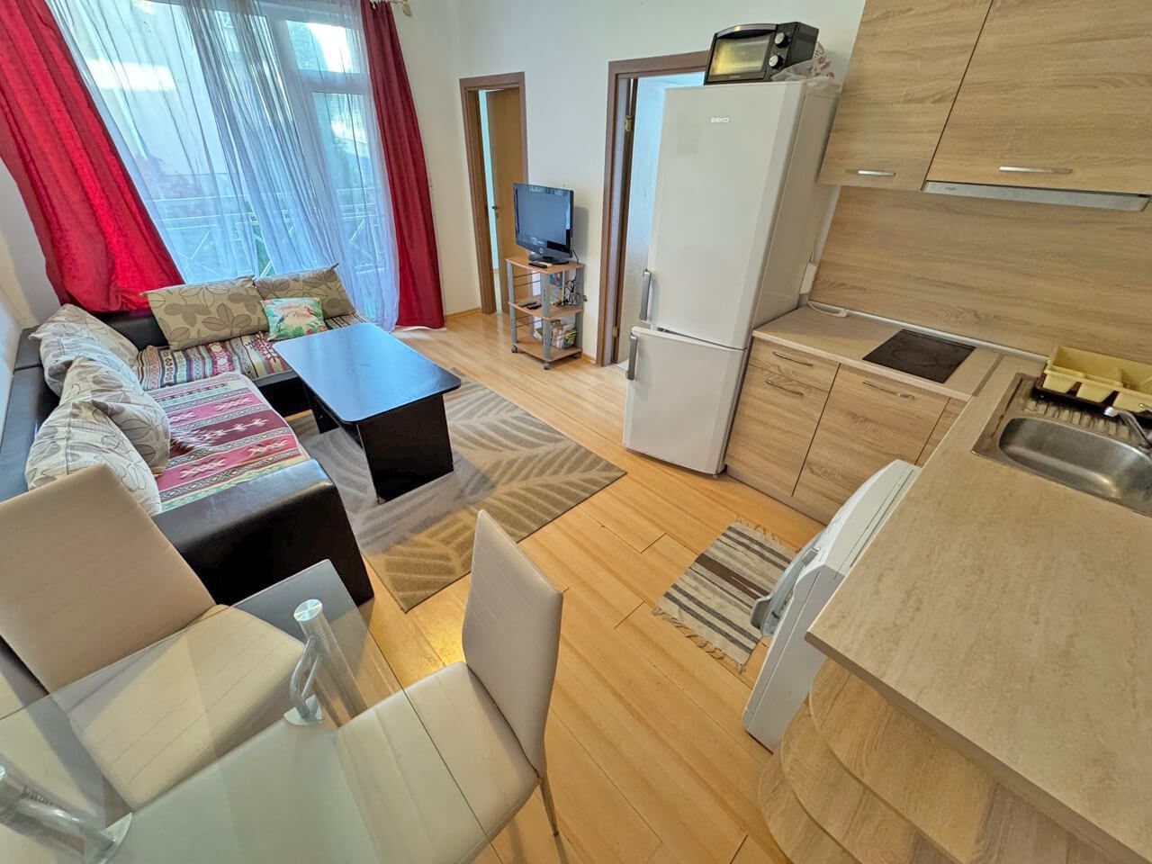Functional Three-room Ground Floor Apartment in a Modern Complex in the Sunny Beach Area