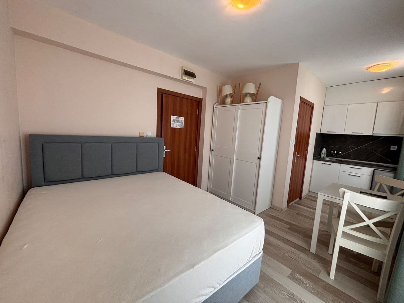 Furnished studio with panoramic terrace and pool view in Sunny Beach – comfort and SPA amenities all year round