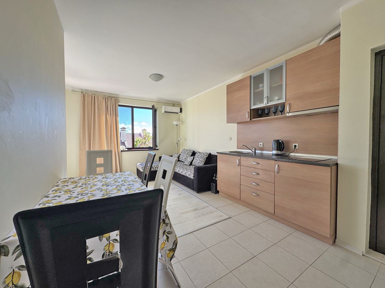 Furnished One-Bedroom Apartment with a Wonderful View of Sunny Beach