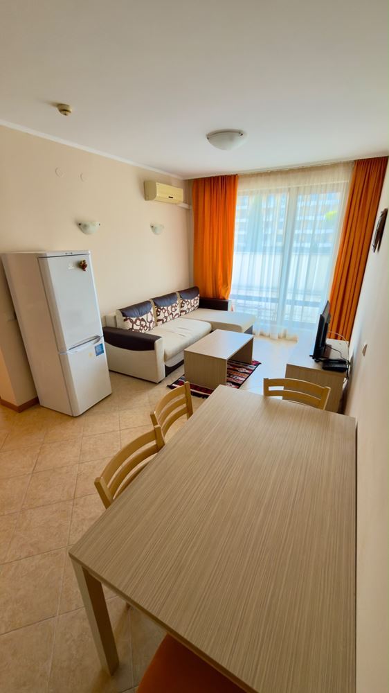 Spacious One-Bedroom Apartment with a Large Terrace and Pool View in Sunny Beach