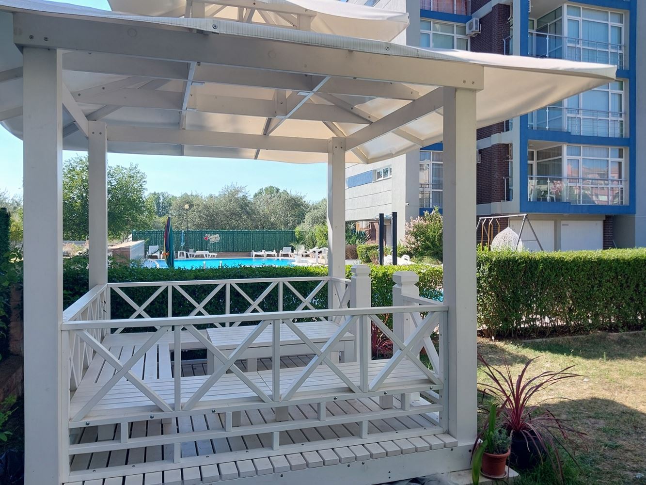 Quiet location near Cacao Beach: one-bedroom apartment with two terraces in the southern part of Sunny Beach 