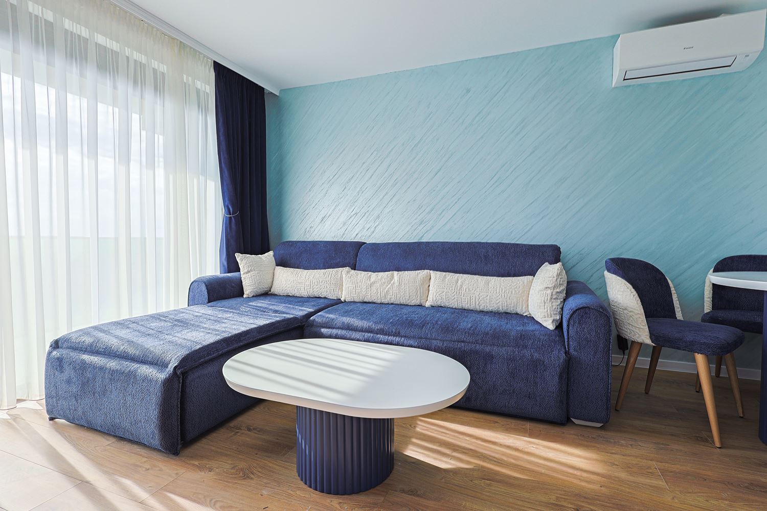 Two-Room Apartment with Sea Views and Designer Renovation in a Green Complex in Sunny Beach