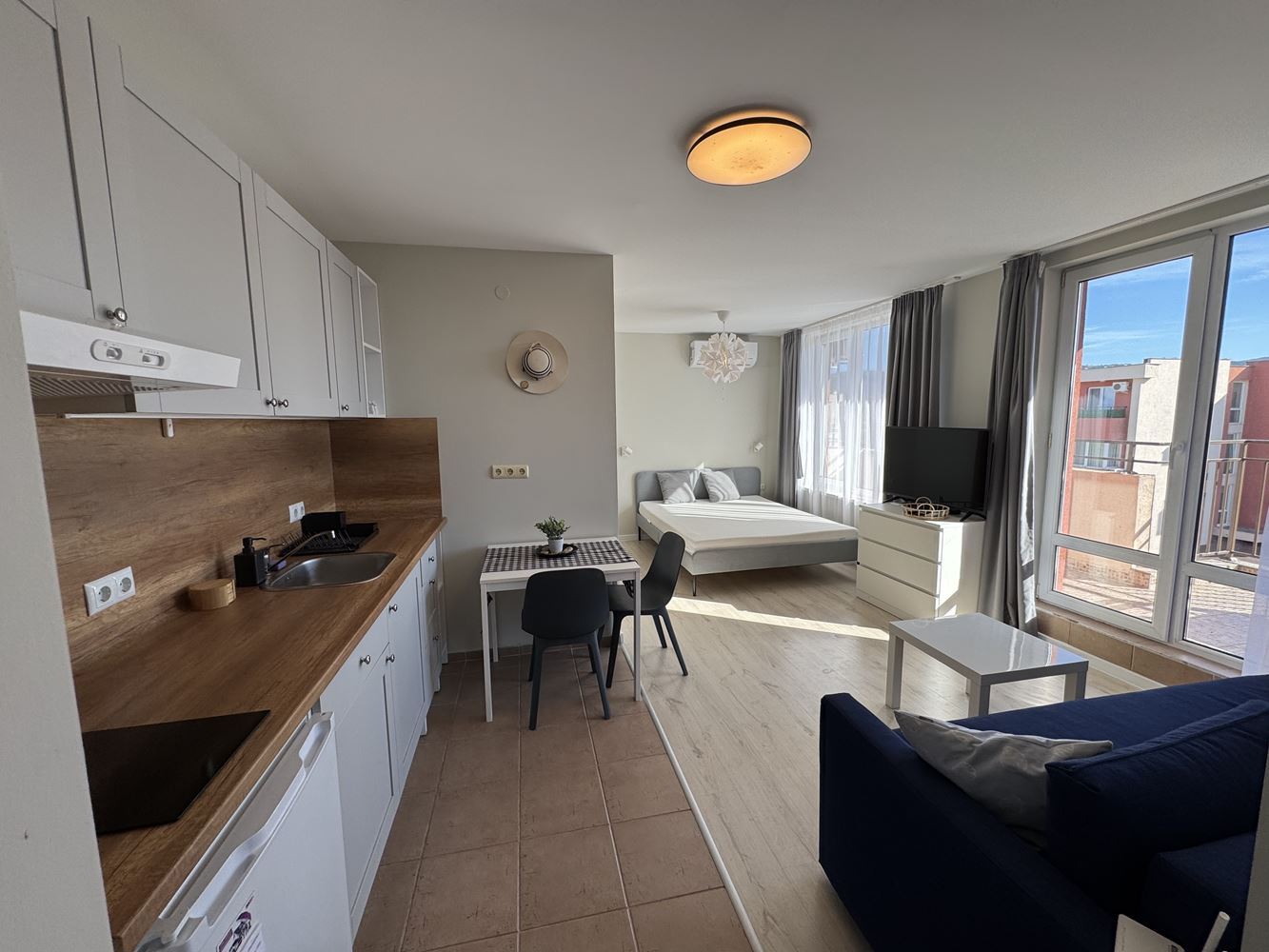 Studio with pool view in a complex with excellent infrastructure in Sunny Beach