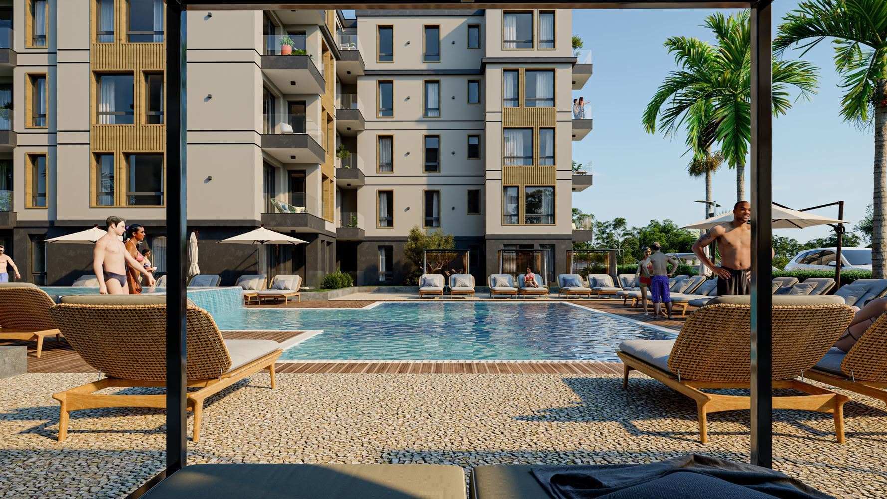 Spacious and bright studio apartment in a new complex – 500 meters from the sea
