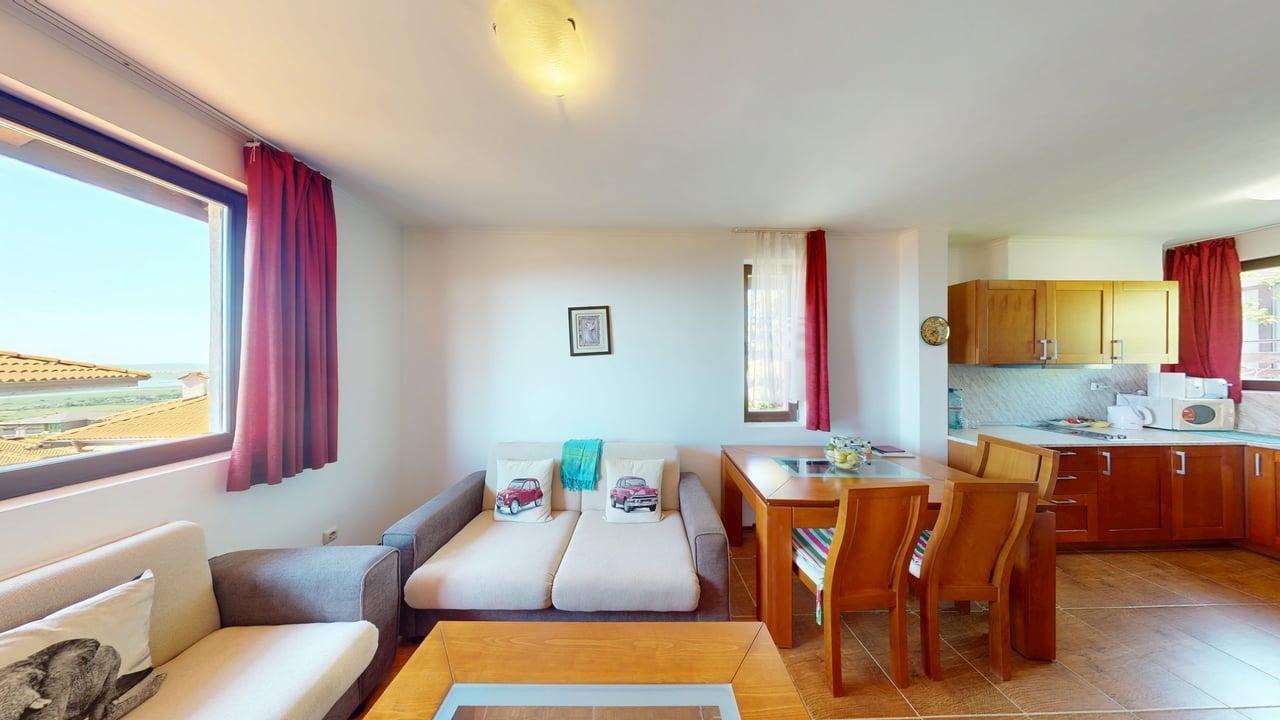 Spacious One-Bedroom Apartment with Sea Views in the Sunny Beach Area