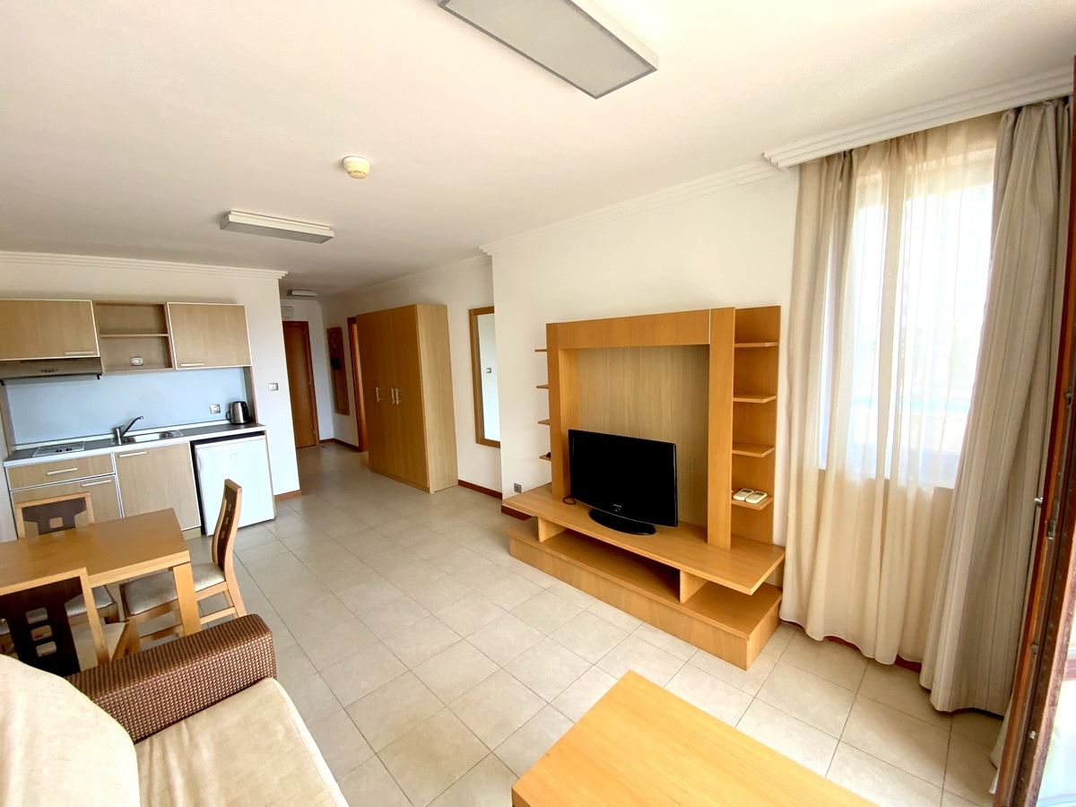 One-bedroom apartment on the first sea line in Ravda – luxury, nature, and impressive pool view